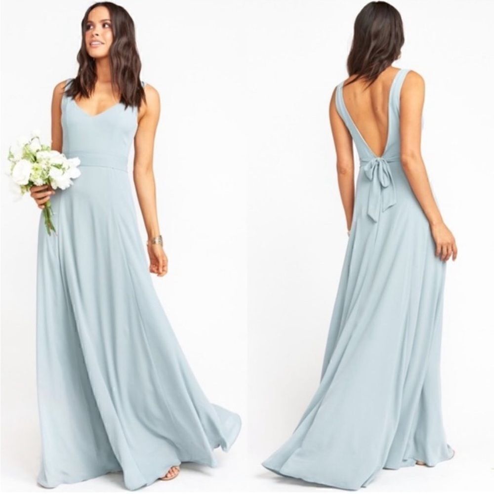 Show Me Your MuMu Jenn Maxi Dress NWT Silver Sage Sz L